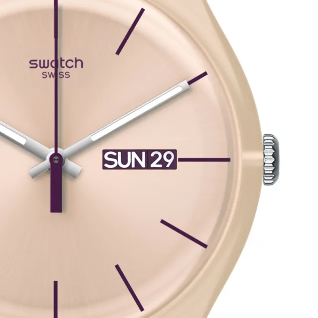 【SWATCH】ROSE REBEL 經典手錶/男錶/女錶/瑞士製造 SUOT700(41mm)