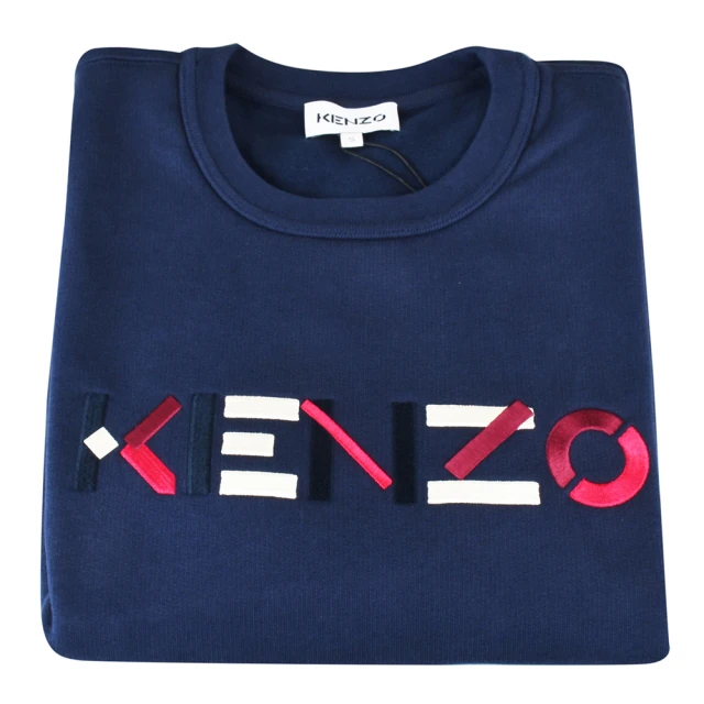 KENZO 經典大刺繡虎頭LOGO厚尼龍手提旅用包後背包(藍