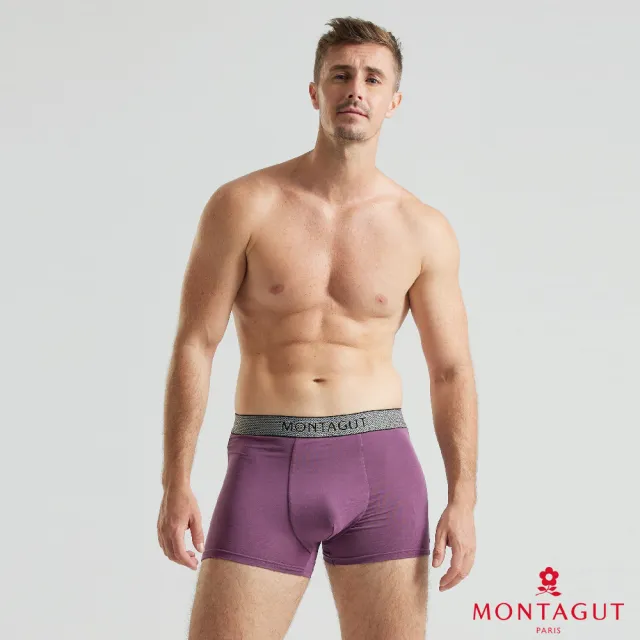 【MONTAGUT 夢特嬌】3件組石墨烯彈力透氣平口褲(送禮首選 法國知名時尚休閒品牌)