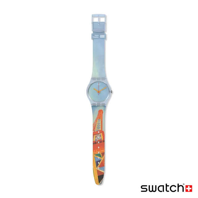 【SWATCH】龐畢度藝術中心聯名 艾菲爾鐵塔 德勞內 巴黎鐵塔 Gent 原創系列 手錶 瑞士錶 錶(34mm)
