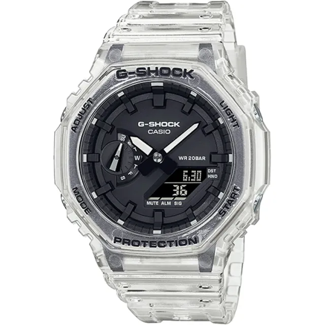 CASIO 卡西歐】G-SHOCK 農家橡樹透明特別版八角電子錶(GA-2100SKE-7A