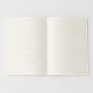 【MUJI 無印良品】上質紙易開筆記本/橫線縱向點狀/80張.B6.淺灰