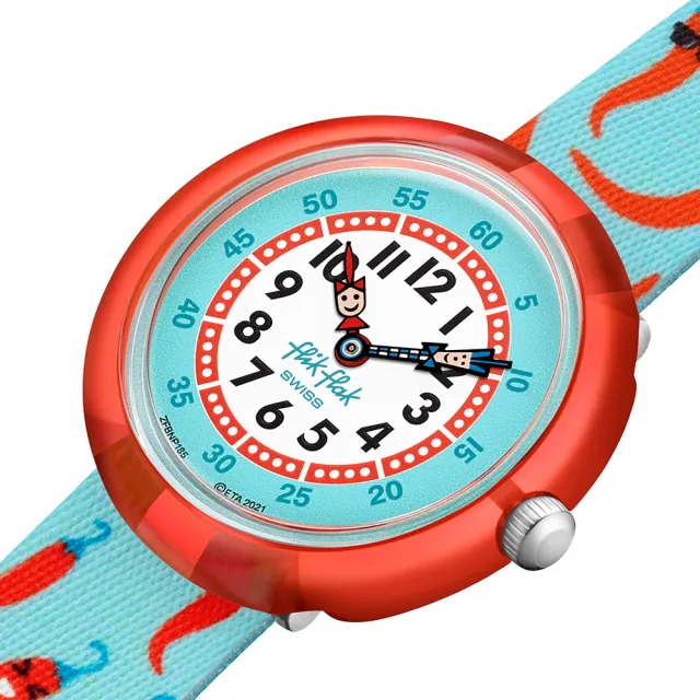 【Flik Flak】兒童錶HAPPY CHILLI 菲力菲菲錶 手錶 瑞士錶 錶(31.85mm)
