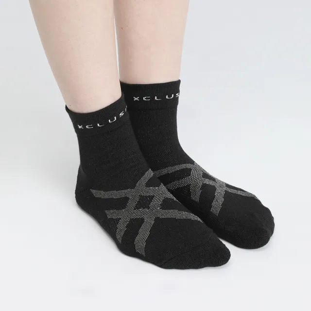 【XCLUSIV】5雙組 高機能石墨烯中筒襪3雙+短襪2雙(遠紅外線恆溫調節、有效抑菌)