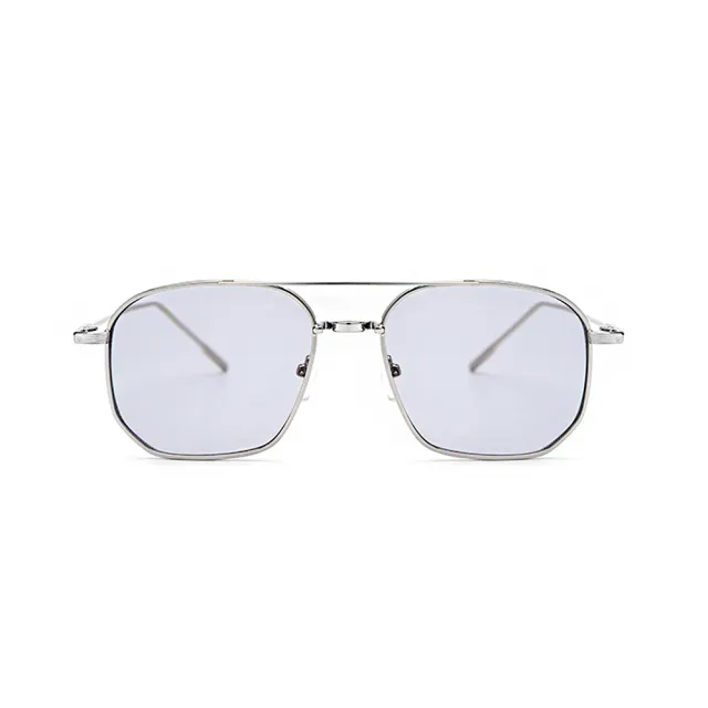 【ALEGANT】歐美輕奢凝雅灰雙樑設計飛官款墨鏡/UV400太陽眼鏡(濱海大道的淺灘品醇)