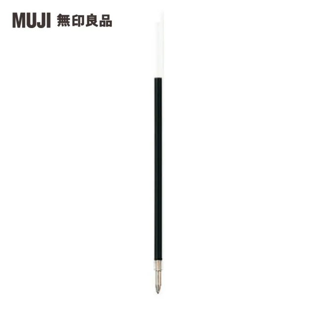 【MUJI 無印良品】透明管原子筆筆芯2號/黑0.7mm