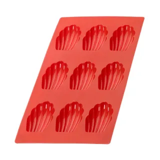【LEKUE】9格矽膠瑪德蓮烤盤(紅)