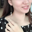【Elegant 珍愛宣言】氣質女伶18K金天然串珍珠耳線-訂製款(珍珠耳環 18K金耳環)