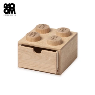 【Room Copenhagen】LEGO樂高桌上型木製四凸抽屜收納箱-淺色橡木