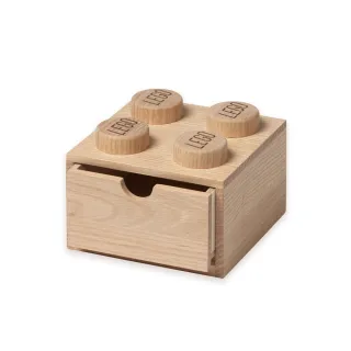 【Room Copenhagen】LEGO樂高桌上型木製四凸抽屜收納箱-淺色橡木