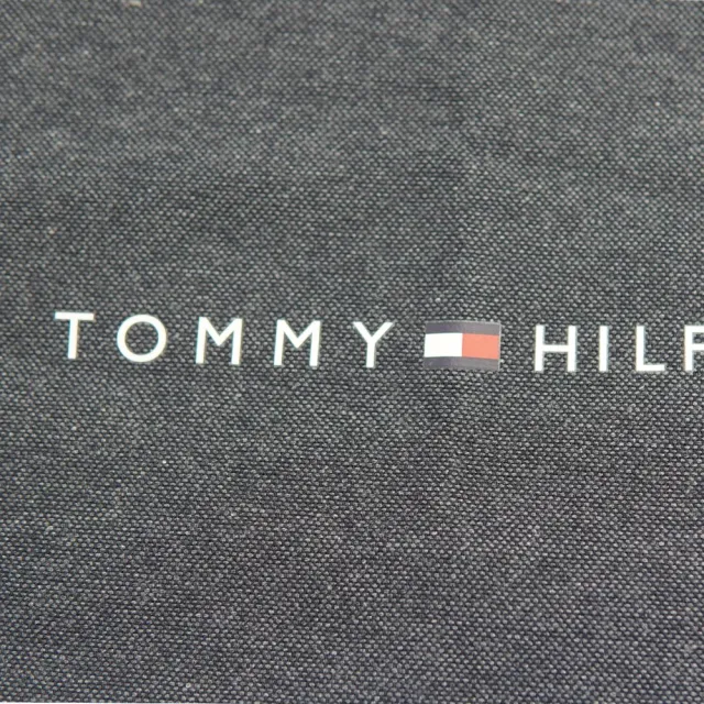 【Tommy Hilfiger】TOMMY 經典刺繡文字Logo背包袋-丹寧藍色(平輸品)
