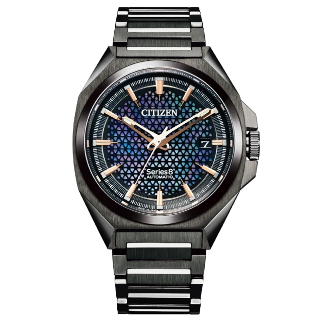【CITIZEN 星辰】Series 8系列黑鋼迷幻機械腕錶(NA1015-81Z)