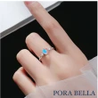 【Porabella】925純銀鋯石戒指 人魚的眼淚 海洋 月光石 可調開口式 銀戒 Rings