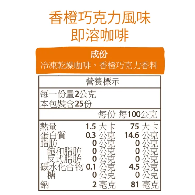 即期品【Beanies】即溶咖啡-香橙巧克力風味 50g(有效期限2024/12/14)