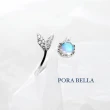 【Porabella】925純銀鋯石戒指 休憩優游人生輕鬆簡單必搭 可調開口式 銀戒 Rings