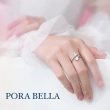 【Porabella】925純銀鋯石戒指 休憩優游人生輕鬆簡單必搭 可調開口式 銀戒 Rings