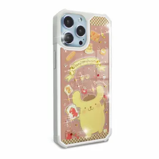 【apbs】三麗鷗 iPhone 13 Pro Max / 13 Pro / 13 軍規防摔鏡面水晶彩鑽手機殼(甜點布丁狗)