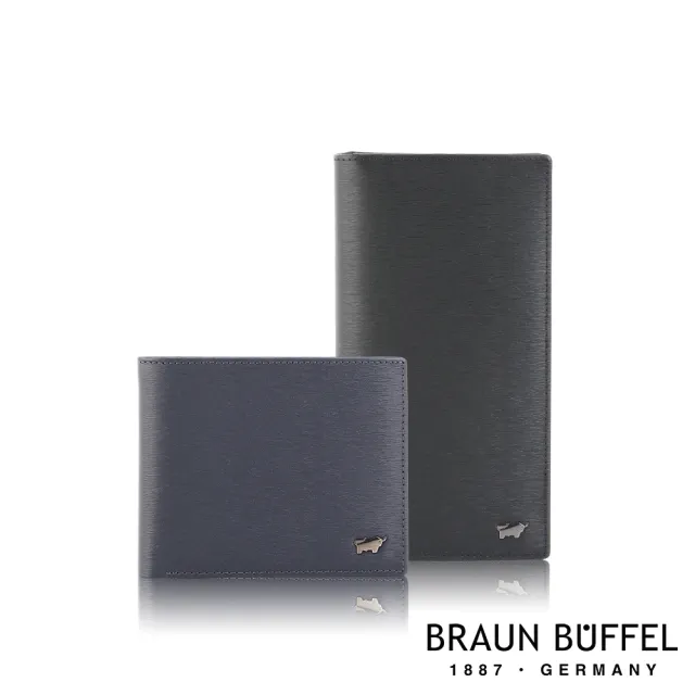 【BRAUN BUFFEL 德國小金牛】台灣總代理 波索 15卡拉鍊零錢袋長夾-黑色(BF386-631-BK)