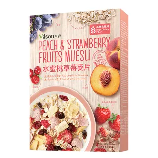 【Vilson 米森】水蜜桃草莓麥片300gx1盒
