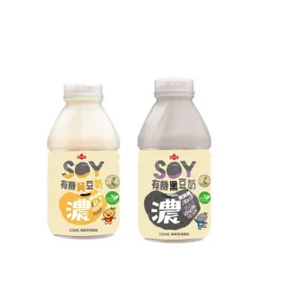 【台灣好品】無糖有機醇濃豆奶+無糖有機青仁黑豆奶(330mlX48罐組)