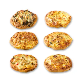 【i3微澱粉】鈣好菌低糖披薩6種口味任選3入(益生菌 營養師 輕食 微米鈣)