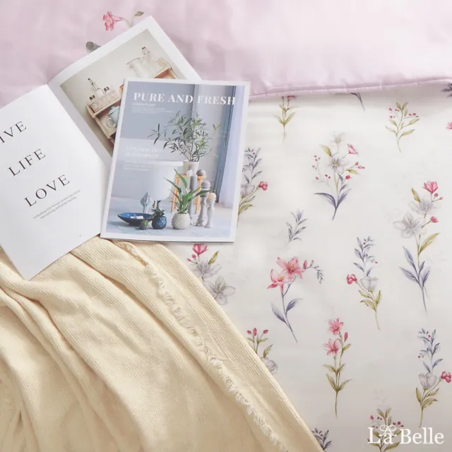 【La Belle】天絲防蹣抗菌吸濕排汗兩用被床包組-特大(多款任選)