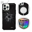 【apbs】iPhone 13 Pro Max / 13 Pro / 13 軍規防摔皮革磁吸手機殼(蘋果彈孔-黑殼)