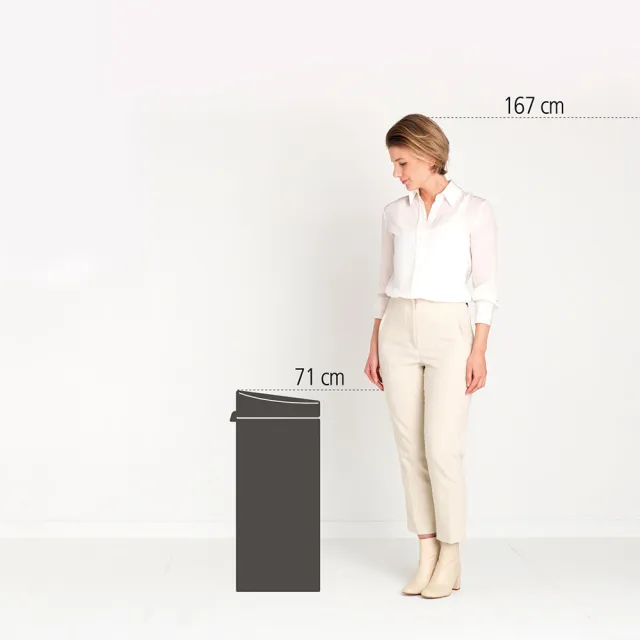 【Brabantia】TOUCH BIN 環保垃圾桶(30L 尊爵黑)