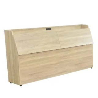 【A FACTORY 傢俱工場】吉米 MIT木心板 插座收納床頭箱-雙大6尺
