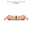 【Daniel Wellington】DW 手錶  Petite Rouge 32mm珍珠貝真皮皮革腕錶-玫瑰金(DW00100514)