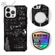 【apbs】iPhone 13 Pro Max / 13 Pro / 13 軍規防摔皮革磁吸手機殼(質量不滅-黑殼)