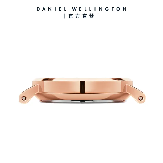 【Daniel Wellington】DW 手錶  Petite Rouge 28mm珍珠貝真皮皮革腕錶-玫瑰金(DW00100511)