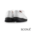 【SCONA 蘇格南】全真皮 樂活舒適減壓機能健走鞋(白色 1286-2)