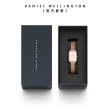 【Daniel Wellington】DW 手錶  Quadro  Melrose 20x26mm珍珠貝麥穗式金屬編織小方錶-玫瑰金