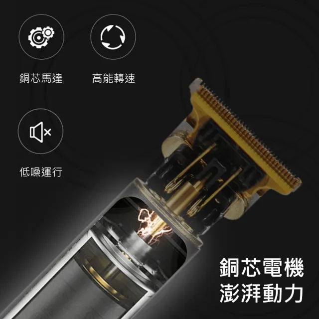 【AFAMIC 艾法】M520高階無線USB充電可多段調整T型刀頭電動理髮器(電推剪 電動剃刀 理髮刀)