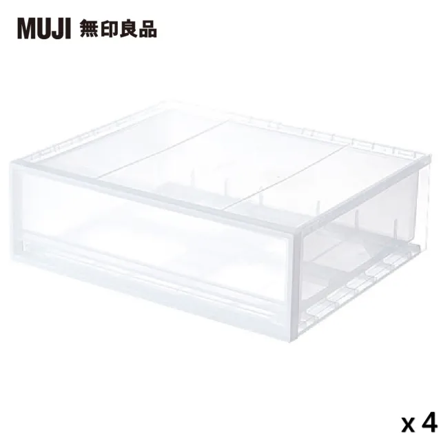 【MUJI 無印良品】PP衣裝盒/橫式/小/4入