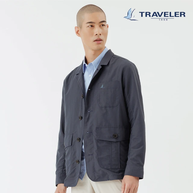 【TRAVELER 旅行者】22春夏新品-男款潑水抗UV外套_221TR214(防曬外套)