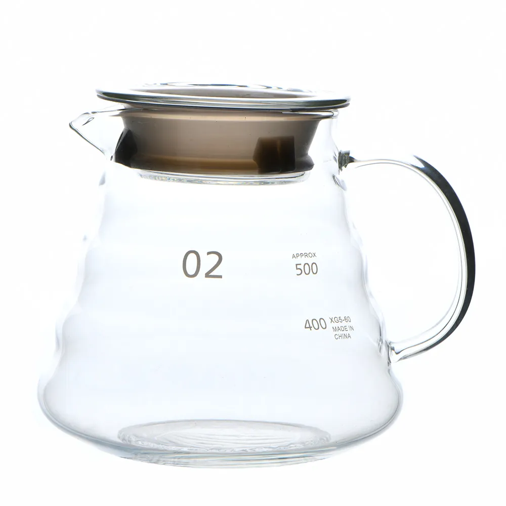 【美味好伙伴】耐熱玻璃手沖咖啡壺600ml(雲朵壺身 咖啡 耐熱玻璃 分享壺)