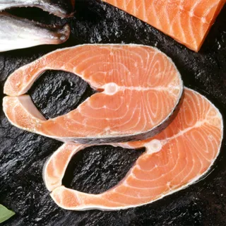 【新鮮市集】嚴選鮮切-大號鮭魚切片20片(375g/片)