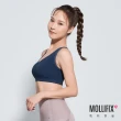 【Mollifix 瑪莉菲絲】A++微V挖背包覆BRA、瑜珈服、無鋼圈、運動內衣(午夜藍)