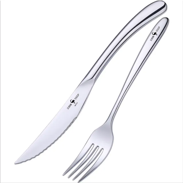 【PUSH!】餐具316不銹鋼叉子刀叉牛排刀叉西餐餐具(刀叉勺四件套裝E162-1)