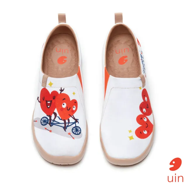 【uin】西班牙原創設計 男鞋 愛的腳踏車彩繪休閒鞋M1010021(彩繪)