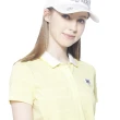 【Lynx Golf】女款吸汗速乾合身版MESH緹花設計短袖POLO衫/高爾夫球衫(黃色)