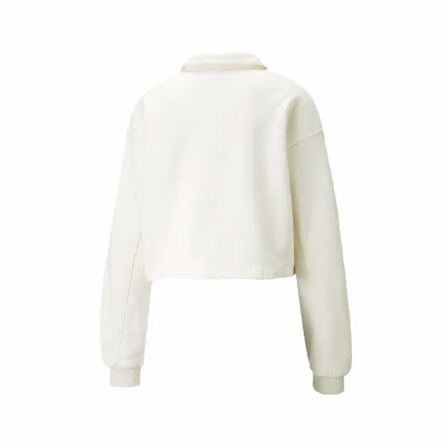 【PUMA】Polo衫 Infuse Polo Sweatshirts 女款  短版 寬鬆 米(53342465)