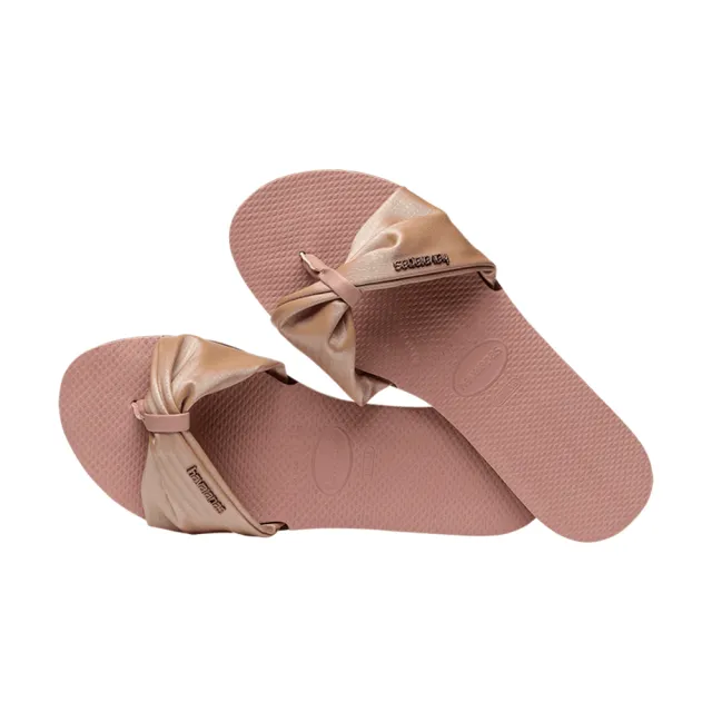 【havaianas 哈瓦仕】平底涼鞋 女鞋 拖鞋 緞面 巴西 You St Tropez Lush 番紅花 4147010-3544W(哈瓦士)