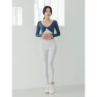 【GRANDELINE】前扭結長袖短版罩衫 - Whale Blue - LT678(運動上衣、瑜珈服、瑜珈罩衫)