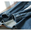 【初色】懷舊風復古翻領牛仔襯衫上衣女上衣-藍色-60654(M-XL可選)