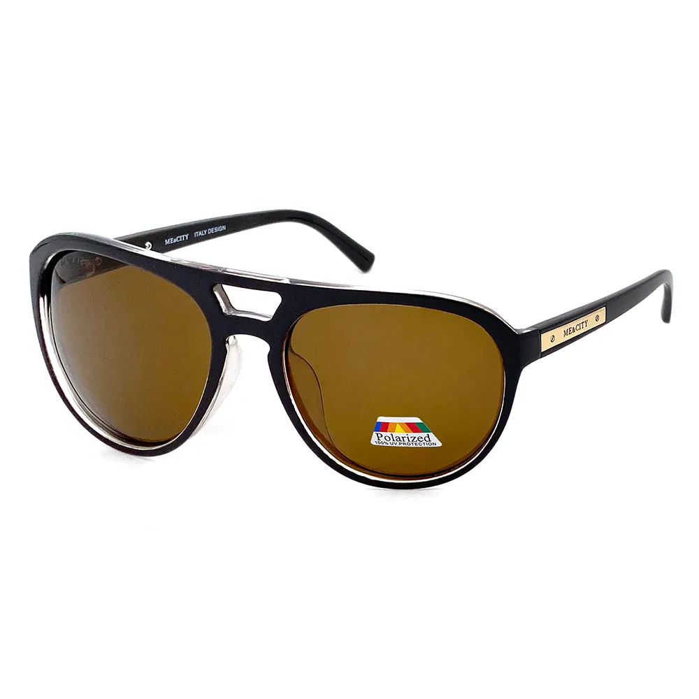 【ME&CITY】時尚飛行員偏光太陽眼鏡 品牌墨鏡 抗UV400(ME1101 J01)