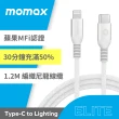【Momax】ELITE-LINK USB-C to Lightning 金屬頭編織線 1.2M(2色)