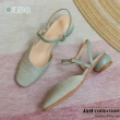 【J&H collection】超纖皮紋理舒適低跟鞋(現+預  裸色 / 淺綠色)